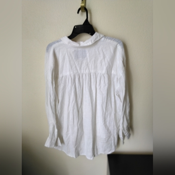 Lola River Women's Cotton White Button Shirt Size S Oversized Fit - Picture 2 of 6